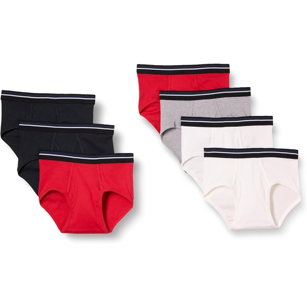Amazon Essentials 7-Pack Men's Cotton Briefs Underwear SMALL Tag Free Multicolo